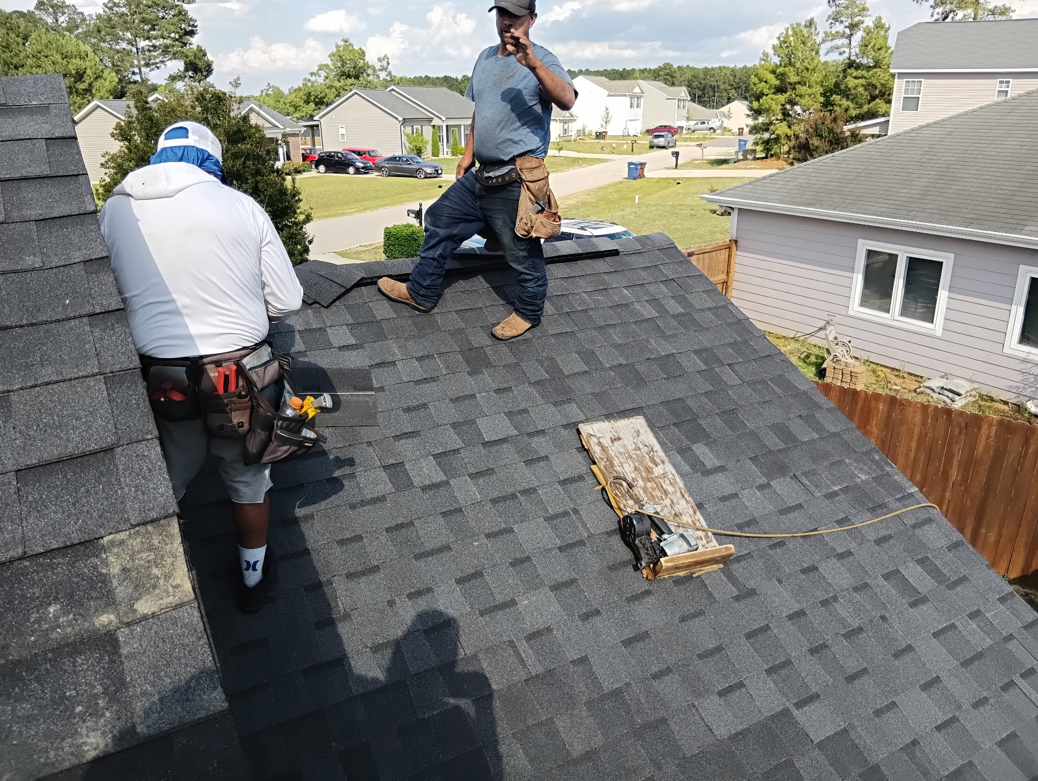 Completed roofing project